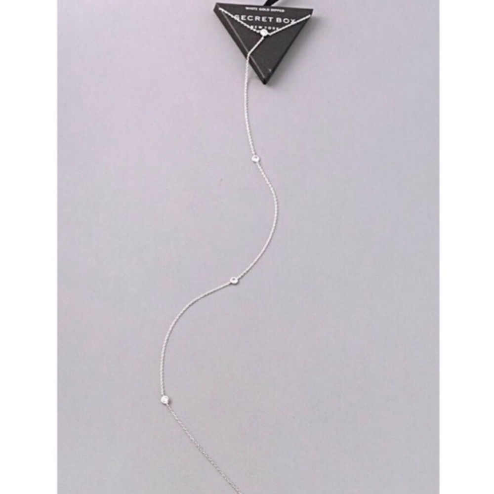 14K gold 🌙Drop Chain🌙Crystal Quartz 🌙 Necklace - Picture 4 of 5